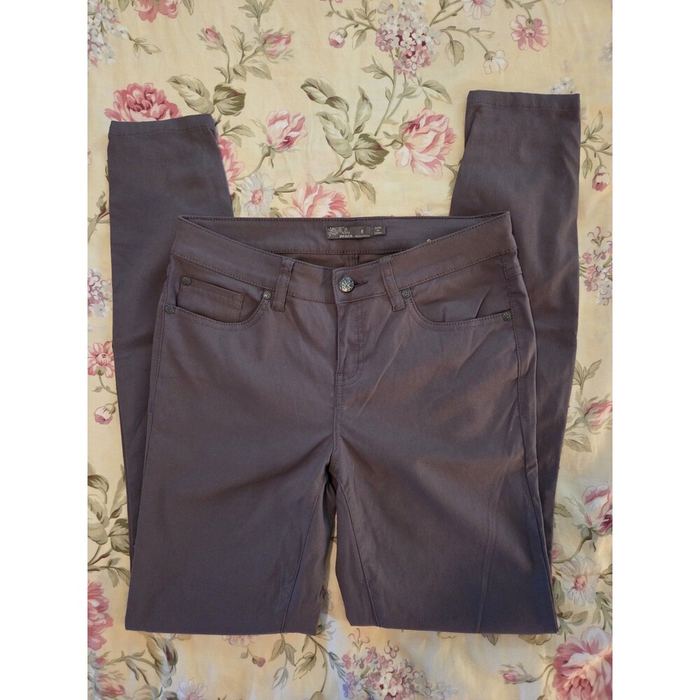 Prana Skinny Hiking Pants Women’s 6 Gray Stretch (Inseam 30 in) Lightweight